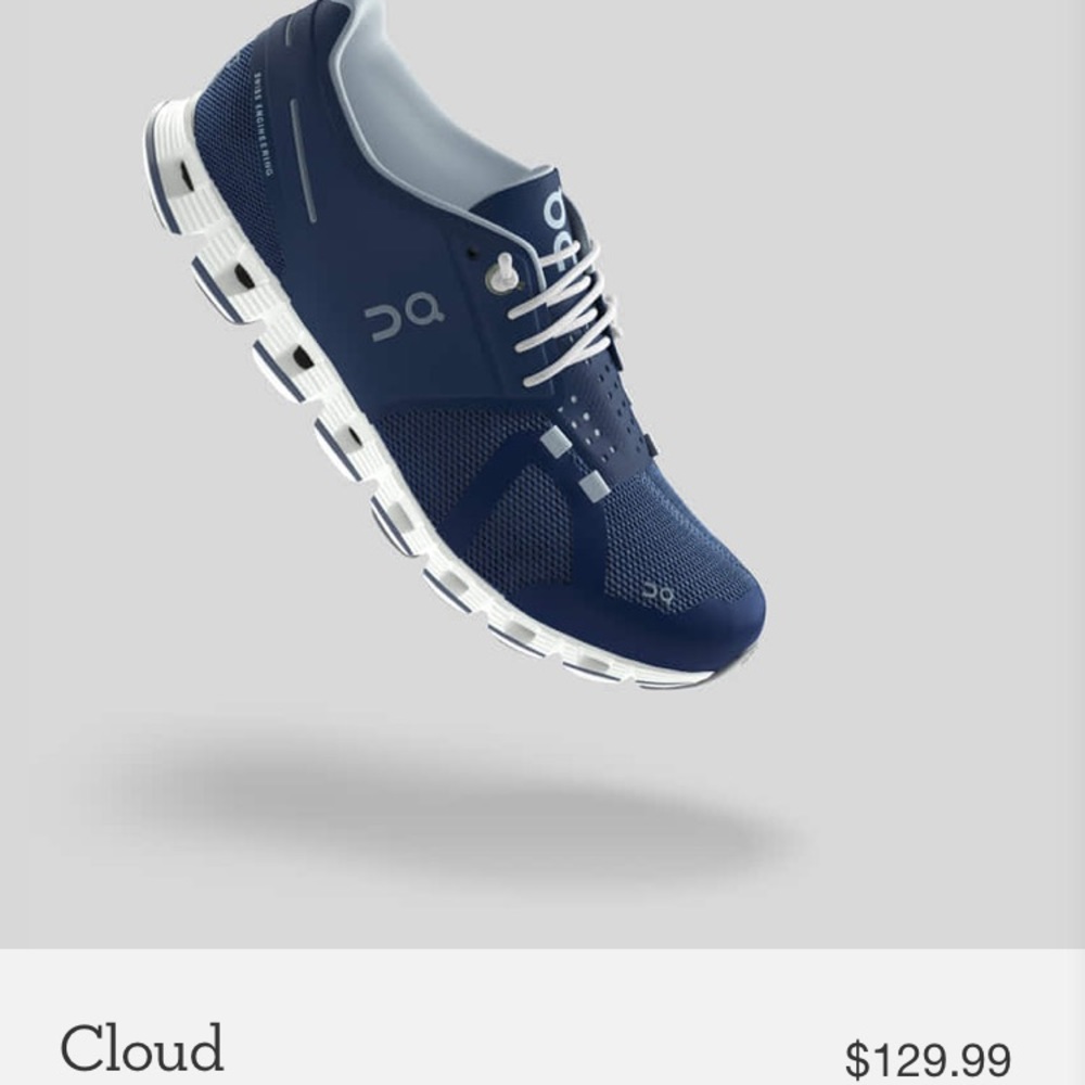 On Cloud- Women’s Denim & White Running Shoe